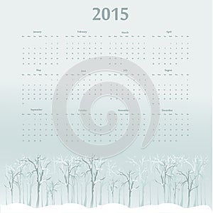 2015 year calendar