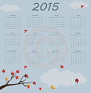 2015 year calendar