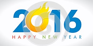 2016 flame new year card
