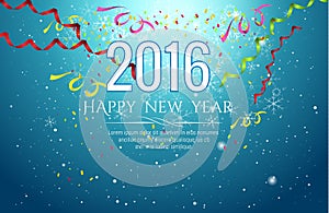 2016 happy new year Celebration background vector illustration