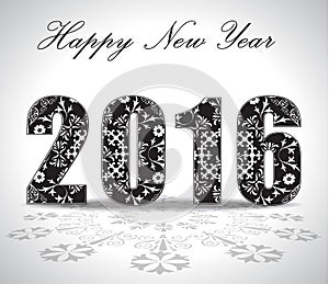 2016 Happy New Year greeting card or background