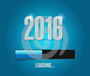 2016 loading year bar illustration design