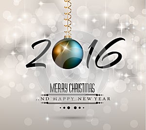 2016 New Year and Happy Christmas background