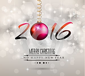 2016 New Year and Happy Christmas background