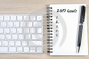 2017 goals resolutions concept