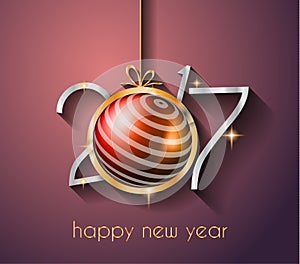 2017 Happy New Year Background for your Flyers and Greetings Card