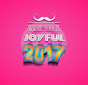 2017 Happy New Year Background for your Seasonal Flyers