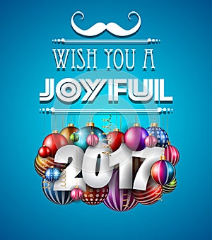 2017 Happy New Year Background for your Seasonal Flyers