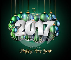 2017 Happy New Year Background for your Seasonal Flyers