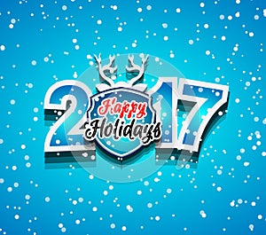 2017 Happy New Year Background for your Seasonal Flyers