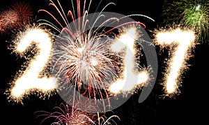 2017 Happy New Year Fireworks