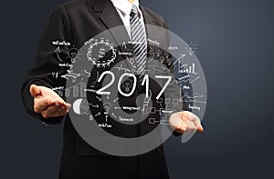 2017 new year business success in hands