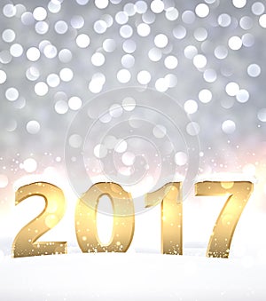 2017 New Year shining background.