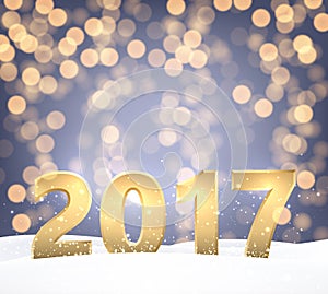 2017 New Year shining background.