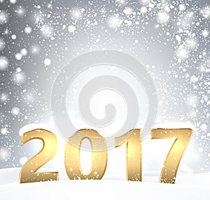 2017 New Year shining background.