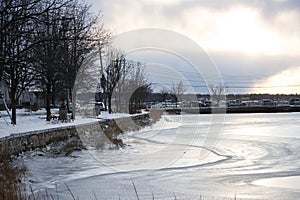 2017 Winter landscape- Frozen pond