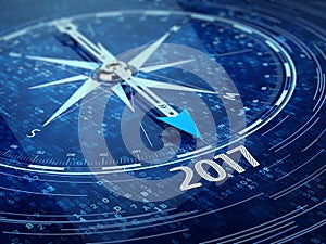 2017 year compass concept