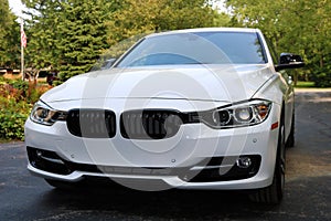 2018 BMW 350i white super charge with 350 Horse Power, Luxury european sport car.