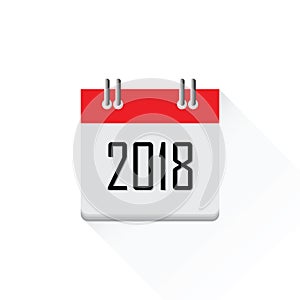 2018 calendar icon.