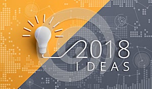 2018 creativity inspiration concepts with lightbulb