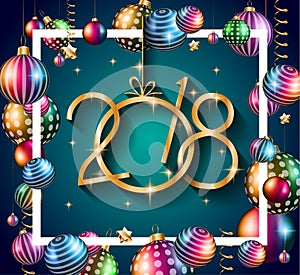 2018 Happy New Year Background for your Seasonal Flyers