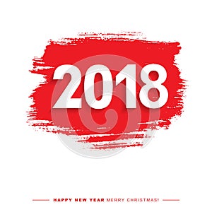 2018 Merry Christmas and Happy New Year card or background.