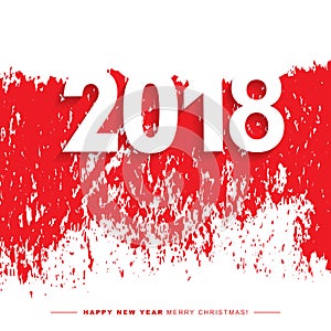 2018 Merry Christmas and Happy New Year card or background.