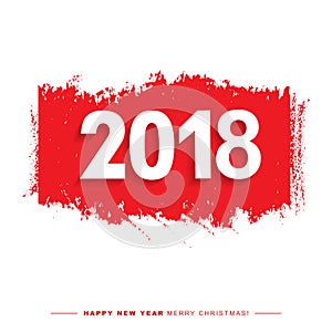 2018 Merry Christmas and Happy New Year card or background.