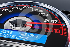 2018 New Year speedometer concept, 3D