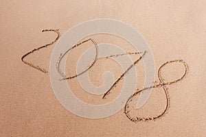 2018 New Year Written at the Sand Beach.