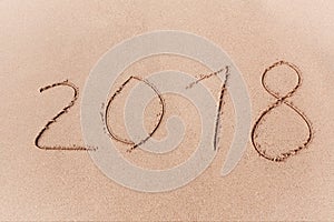 2018 New Year Written at the Sand Beach.