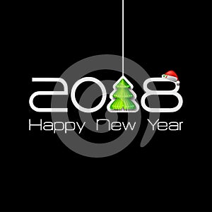 2018 Origami Happy New Year Tree