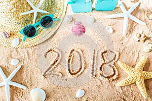 2018 text in the sand