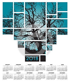 A 2018 tree and nature calendar