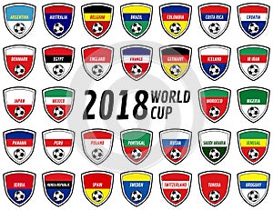 2018 World Cup Russia team badges