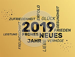 2019 Greeting Card - Happy New Year - German