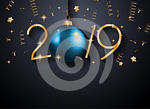 2019 Happy New Year Background for your Seasonal Flyers and Greetings Card