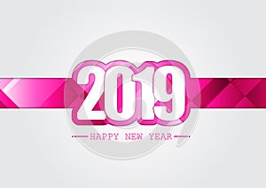 2019 Happy New Year card design