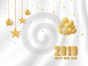 2019 Happy New Year card design