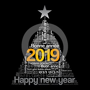 2019 Happy New Year in different languages