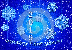 2019 Happy New Years Blue