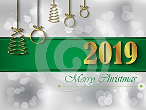 2019 Merry Christmas background.