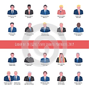 2019 State leaders portraits set