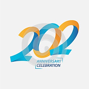 202 Year Anniversary Celebration Vector Template Design Illustration