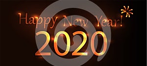 2020 background. Happy New Year theme.