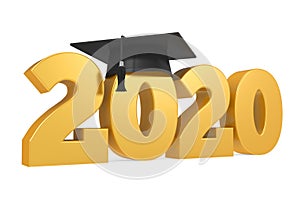 2020 Graduation Cap Isolated