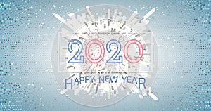 2020 happy new year celebration vector illustration BG