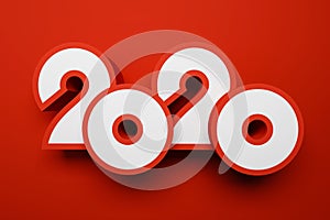 2020 Happy new year creative design background or greeting card