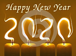 2020 Happy new year greetings card