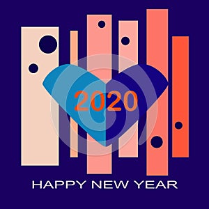 2020 Happy new year. prosperous joyous, love and success